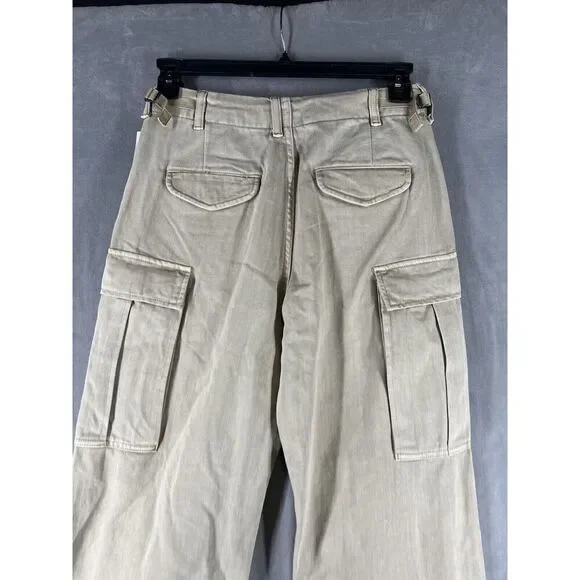 Denimist Wide Leg Cargo Pants Size 24 Tan - Picture 7 of 9